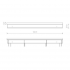 Beżowa prostokątna podsufitka natynkowa 120cm max 12 lamp do systemu CAMELEON CANOPY C 1200 BEIGE 12064 Nowodvorski Lighting